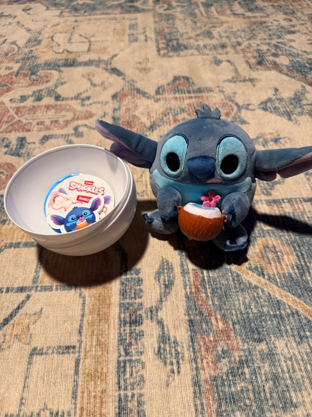 Disney Snackles Blue Stitch Plush with Coconut Accessory
